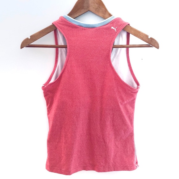 Puma Logo Tank- Retro Red & Blue Size Small - Picture 3 of 5